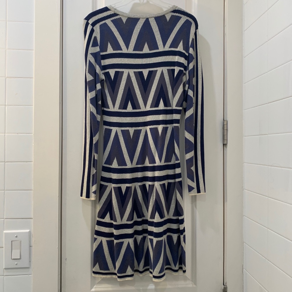 Printed sweater dress